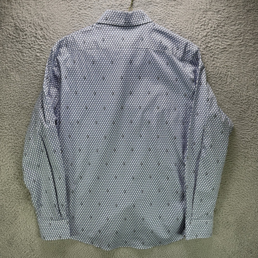 Greyson Dress Shirt Mens Large Blue Woodward Diamonds All Day Button Down NWT - Picture 3 of 15